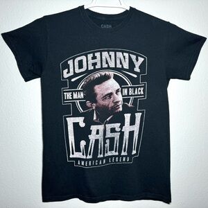 Johnny Cash American Legend ‘The Man in Black’ T-Shirt Small Black